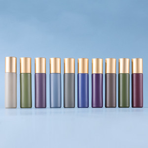 Flacons roll-on en verre mat Morandi 5ml 10ml avec bouchons à vis dorés pour crème visage, huile essentielle pour les yeux, sérum, mascara, parfum et huile faciale - Product Image 6