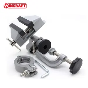 360 Rotating Universal Clamp-on Bench Mini Electric Drill Stand Vises Holder For Woodworking Aluminium Table Vice