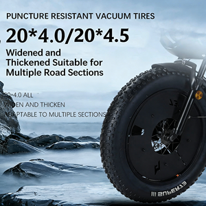 Vélo de montagne électrique 20 pouces 500W tout-terrain 48V 15Ah Lithium 7 vitesses Dérailleur Pneus larges Suspension avant E VTT pour adultes - Product Image 3