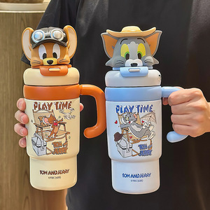 Tom And Jerry <b>Insulated</b> Water <b>Bottle</b> 750Ml With Handle For Children And Students Summer 2025 Back To School - Product Image 5