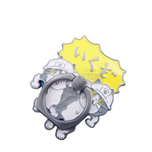 Customized Metal Ring Holder Enamel Zinc Alloy Cartoon Doll Phone <b>Stand</b> <b>Desktop</b> Use Gold Color Back Adhesive - Product Image 5
