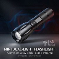 Maxesla Paquete de 2 Linternas LED de Aluminio, Regalos para Hombres, Padres y Niños, con Zoom, Súper Brillantes, Resistentes al Agua, 5 Modos, Mini Linterna Táctica para Camping
