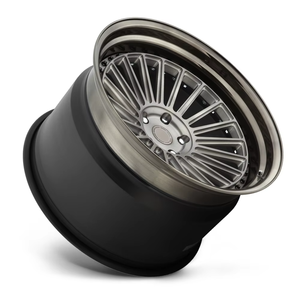 High Strength Deep Dish Multi Spoke Three Piece Forged Alloy Rim With Wheel Center Cap Custom Surface Finish Passenger <b>Car</b> Wheel - Product Image 4