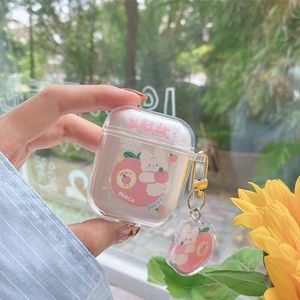 Coque transparente en TPU avec coeur d'amour rouge pour <span class=keywords><strong>Apple</strong></span> Airpods 2/1 3, Coque de protection souple pour écouteurs Funda Airpods Pro - Product Image 1
