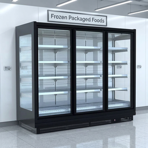 Vitrine Réfrigérée Verticale à Inverter 3 Portes 1000L pour Bœuf, Réfrigérateur Vertical avec Porte Vitrée, Équipement de Présentation de Glaces - Product Image 3