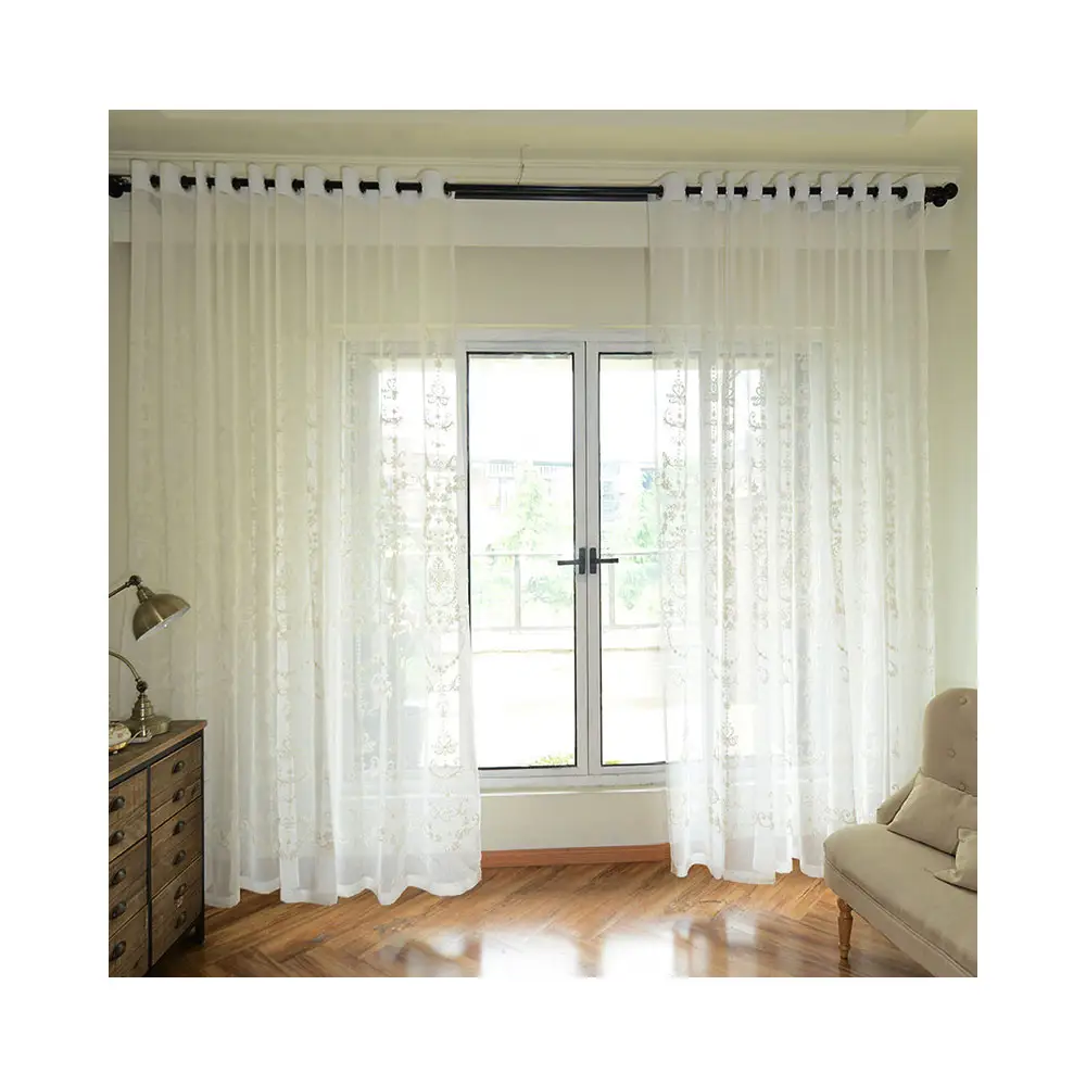 निर्माताओं प्रत्यक्ष यूरोपीय तौलिया कढ़ाई बालकनी बेडरूम सजावट घर कमरे में रहने वाले पारदर्शी पर्दा