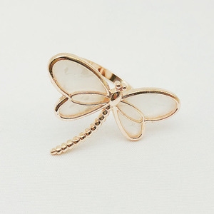 Elegante Portatovagliolo a Forma di Libellula in <span class=keywords><strong>Oro</strong></span>, Argento e <span class=keywords><strong>Oro</strong></span> Rosa per Cena - Product Image 6