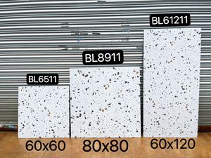 Carreaux de céramique modernes gris marbre motif terrazzo finition mate pour salle à manger d'appartement extérieur 60x120 en liquidation - Product Image 6