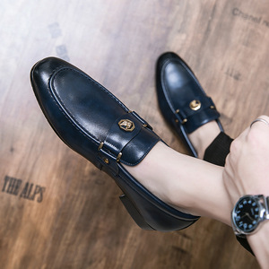 Qualité hommes chaussures habillées ombre mocassins en cuir verni luxe mode sans lacet chaussures de mariage hommes Style Oxford chaussures habillées - Product Image 3