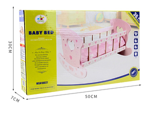 COMMIKI en <span class=keywords><strong>bois</strong></span> bébé poupée berceau semblant meubles <span class=keywords><strong>lit</strong></span> enfants jeu <span class=keywords><strong>de</strong></span> rôle jouet petit <span class=keywords><strong>lit</strong></span> pour filles et garçons éducatif Playhouse jouet - Product Image 6