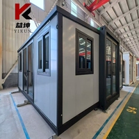 Maison portable extensible à 3 chambres, conteneurs pliables de 40 pieds, design modulaire préfabriqué moderne, finition de luxe