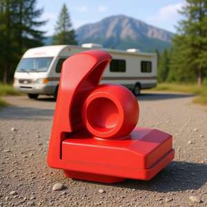 Verrou de remorque antivol robuste 1-7/8 pouces en plastique rouge pour utilisation en camping-car - Product Image 2