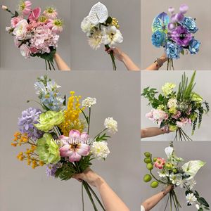 Bouquet Artificiel Secret Garden en Pivoines en Plastique et Tissu Fait Main pour Remise de Diplôme et Mariage - Product Image 5