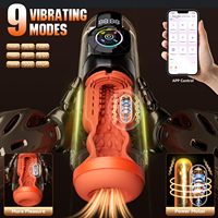 Vibrierende Stoß- und Saugmaschinen mit KI-Interaktion, APP-Steuerung und Heizfunktion – Automatischer Masturbator und Penispumpe für Männer