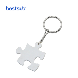 BestSub — <span class=keywords><strong>porte</strong></span>-clés <span class=keywords><strong>personnalisé</strong></span> à Sublimation, en plastique, nouveau Design, vente en gros, <span class=keywords><strong>Puzzle</strong></span> - Product Image 1