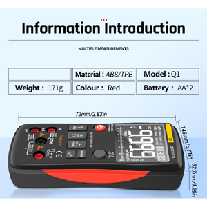 Multímetro Digital Q1 9999, Comprobador Analógico True RMS Profesional, Multímetro para Bricolaje, Transistores, Condensadores, Comprobadores NCV - Product Image 3