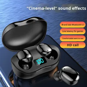 Audífonos Intrauditivos Estéreo E8S, <span class=keywords><strong>Auriculares</strong></span> Dobles con Pantalla Digital, Modo de Juego, Cancelación de Ruido, Carga Tipo-C, Menos de 3 Horas de Reproducción - Product Image 2