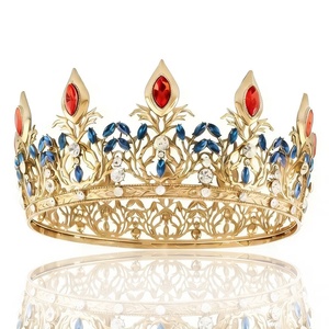 <span class=keywords><strong>Couronne</strong></span> royale de luxe rétro en alliage massif, entièrement ronde, pour <span class=keywords><strong>reine</strong></span> <span class=keywords><strong>et</strong></span> <span class=keywords><strong>roi</strong></span> - Product Image 3