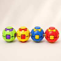 Balle anti-stress Fidget à presser et à tourner, mini spinner portable pour tous les âges, 6 couleurs, idéal pour le bureau, les voyages, cadeau, jouet