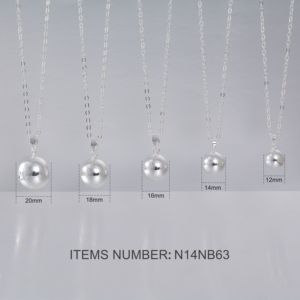 Collier pendentif sonnette d'harmonie en argent sterling, appelants d'anges - Product Image 3