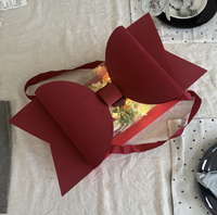 Boîte Cadeau de Luxe Portable pour la Saint-Valentin avec Rubans Décoratifs, Ruban Filé, Emballage Transparent pour Fleurs et Gâteaux - Vente en Gros