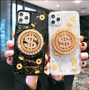 Funda para teléfono móvil Dollar giratoria adecuada para <span class=keywords><strong>iPhone</strong></span> 14/13/12/11 Pro Max gotas pegamento hoja de oro <span class=keywords><strong>Xr</strong></span> XS Max funda para teléfono - Product Image 2