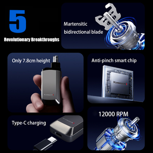 Tondeuse à poils de nez portable professionnelle pour hommes, rechargeable par USB, sans fil, outil de toilettage pour l'épilation des oreilles, usage domestique - Product Image 3