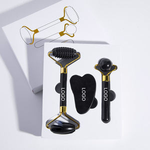 Kindfulkl Venta al por mayor Natural <span class=keywords><strong>Jade</strong></span> Stone Face Blask <span class=keywords><strong>Jade</strong></span> Roller y Gua Sha Kit <span class=keywords><strong>de</strong></span> masajeador facial para juego <span class=keywords><strong>de</strong></span> masaje facial - Product Image 1