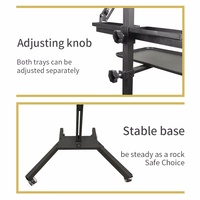 Table de travail multifonctionnelle réglable à double support pour tatouage avec lampe intégrée – Mobilier et outils pour salon de tatouage