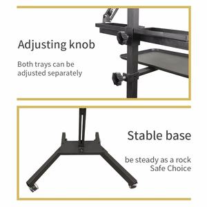 Estación de trabajo de tatuaje de doble soporte ajustable multifuncional con lámpara de bandeja, mesa de herramientas de muebles de tienda de tatuajes - Product Image 5