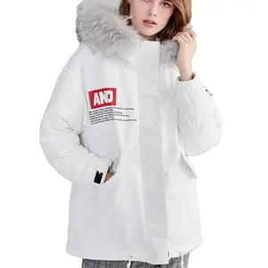 महिलाओं के फैशन सर्दियों के नीचे जैकेट के साथ फर hooded महिलाओं कोट puffer जैकेट