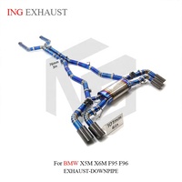 ING Titanium Valved Catback untuk BMW X5M/X6M F95/F96 S63 4.4T 2020+ |   Sistem Knalpot 76mm/101mm Dengan Remote Control Grosir