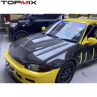 Pour 1991-1995 Honda Civic EG capot moteur à dissipation thermique ventilé capot en Fiber de carbone léger de haute qualité