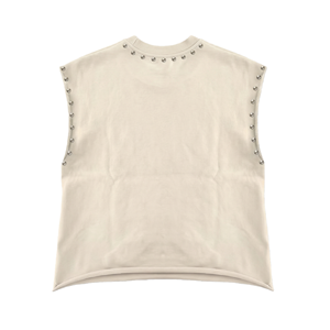 Camiseta sin mangas con logo personalizado para <span class=keywords><strong>mujer</strong></span>, estilo streetwear, estampado DTG, con tachuelas, gótica, hip hop, tops sin mangas, chaleco gráfico al por mayor, OEM - Product Image 2