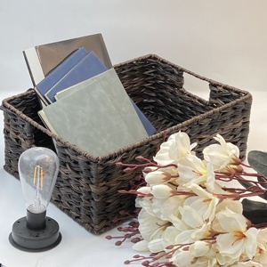 <span class=keywords><strong>Cesti</strong></span> Portaoggetti Fatti a Mano <span class=keywords><strong>in</strong></span> Giacinto d'Acqua, Erba Marina, Plastica Intrecciata, Rattan e <span class=keywords><strong>Vimini</strong></span> per Picnic, Lavanderia e <span class=keywords><strong>Contenitori</strong></span> da Cucina - Product Image 3