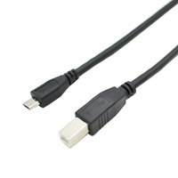 Angle gauche 3A Charge rapide Plaqué or Micro USB Mâle Type B USB 2.0 Câble d'imprimante PVC Tresse Blindage pour Imprimantes Ordinateurs