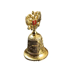 Custom Small Metal Craft Jingle Bells Meditation Bowl And Hand Bell Tibetan Buddhist Meditation Zinc Alloy Long Hand Bell