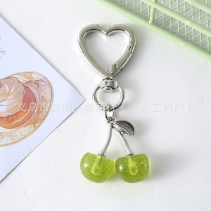 Nuevo Llavero Colgante de Cereza Dulce y Fresca con Hebilla de Corazón, Accesorio para Bolso, Venta al por Mayor en Stock - Product Image 6