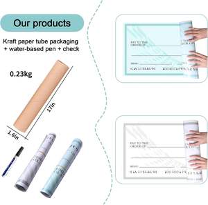 Cheque Gigante Reutilizable para Presentaciones, 30 x 16 Pulgadas, Placa Grande de Gran Tamaño para Premios, Borrado en Seco, para Donaciones, Fondos y Recaudación de Fondos - Product Image 6