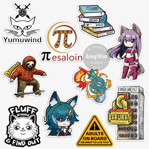 Thấp moq tùy chỉnh in chết cắt vinyl dán UV chống thấm nước thiết kế phim hoạt hình PVC vinyl dán - Product Image 4