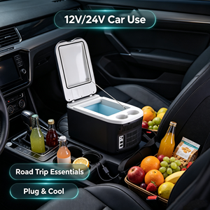 Evercool 12V coche Mini <span class=keywords><strong>nevera</strong></span> <span class=keywords><strong>pequeña</strong></span> 8l coche reposabrazos <span class=keywords><strong>nevera</strong></span> precio con Ce <span class=keywords><strong>nevera</strong></span> eléctrica - Product Image 2