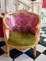 Français lumière luxe sculpture sur bois fleurs bûches faire vieux rose tissu chaise de loisirs européen rétro salon chambre canapé chaise