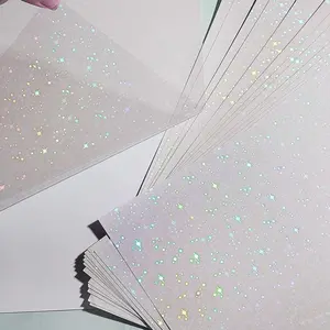 Auto-adesivo papel DIY foto estratificação filme faísca holográfica laminação fria filmes