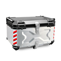 Boîte à bagages arrière universelle en alliage d'aluminium pour moto et véhicule électrique, capacité 45L-100L