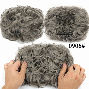 Vente en gros, Chignon synthétique bouclé, Extension capillaire, queue de cheval, postiche - Product Image 4