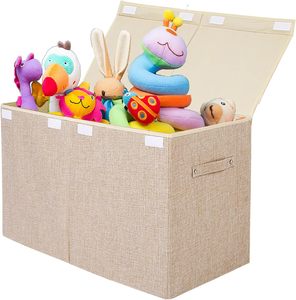 Cestas Organizadoras de Tela Negras Plegables, Caja de Juguetes para Niños con Tapas - Product Image 2