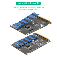 Tarjeta Adaptadora TISHRIC MSATA Mini-SATA/M.2 NGFF Key B SATA SSD a IDE ATA de 44 Pines, Tarjeta Riser M2 MSATA a IDE de 2.5" JM20330