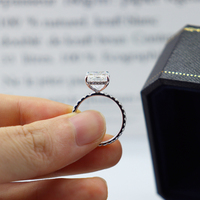 Bague de mariage et de fiançailles Madonna en diamant de laboratoire pour femme, or blanc 9K 14K 18K, or rose, or jaune, platine