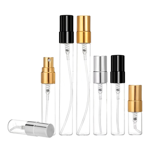 IPanda Factory Price Wholesale Clear Cheap 2ml 3ml <b>5ml</b> 10ml Mini Refillable <b>Perfume</b> Glass <b>Bottles</b> Gold-Stamping Pump Sprayer - Product Image 1