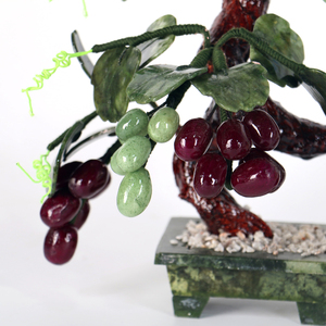 Árbol de Dinero de Cristal Tallado en Forma de Fruta con Base de Jade, Piedra Natural al por Mayor para Decoración del Hogar - Product Image 4